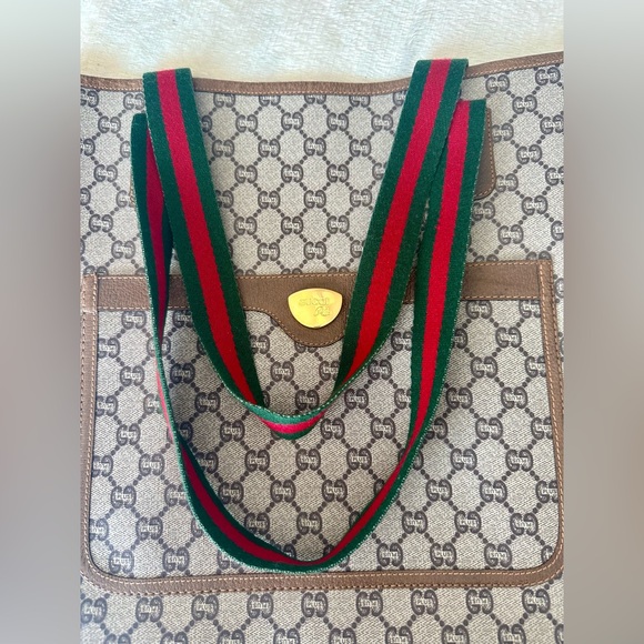 Gucci Plus PVC leather Tote Bag with attached Key Chain Wallet - Picture 8 of 16